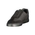 Black Polyester Men's Sneaker