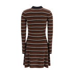 Brown Wool Oves Aries Casual Dress