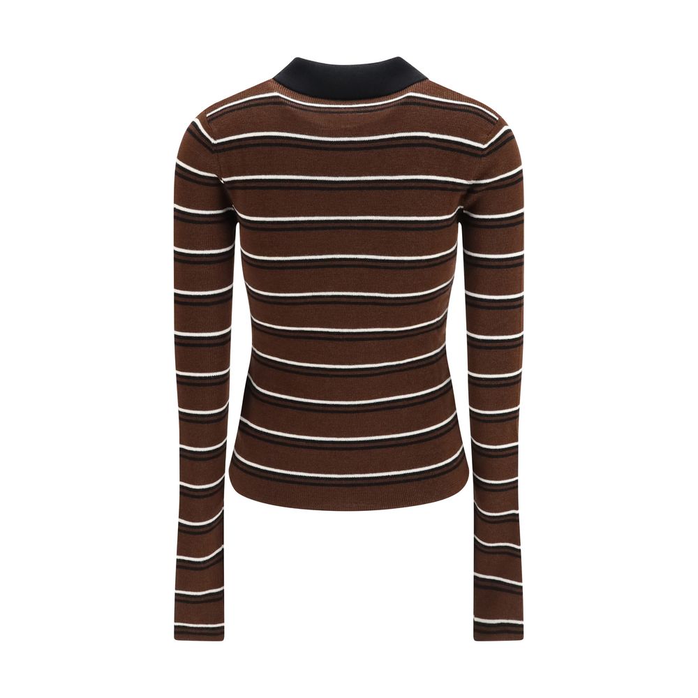 Brown Wool Oves Aries Polo Shirt