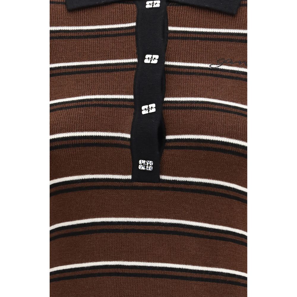 Brown Wool Oves Aries Polo Shirt