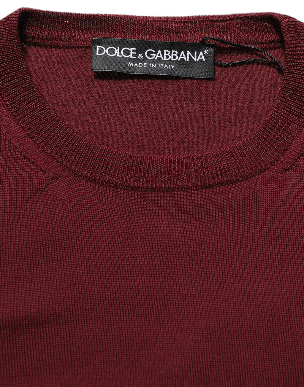 Maroon Wool Knitted CrewNeck Pullover Sweater
