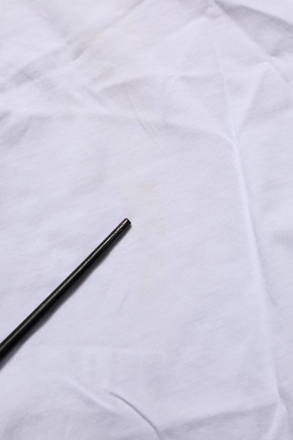 White Logo Patch Cotton Crew Neck T-shirt