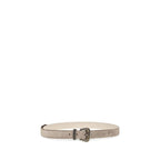 Beige Calf Leather Bos Taurus Regular Belt