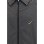 Gray Polyamide Full-Length Jacket