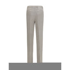 Gray Linen Casual Pants