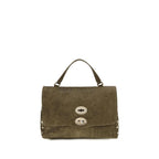 Brown Suede Leather Shoulder Bag