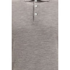 Gray Cashmere Polo Shirt