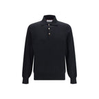 Black Cotton Polo Shirt