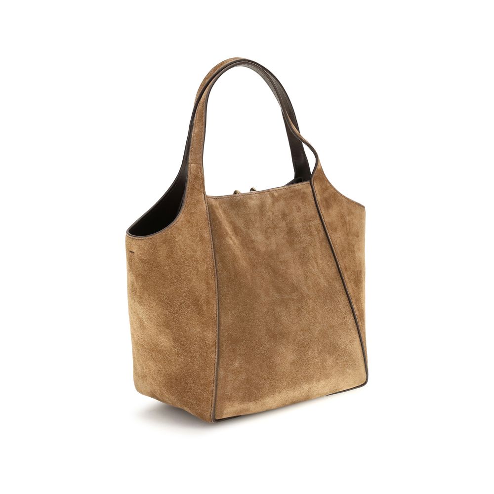 Beige Calf Leather Bos Taurus Shoulder Bag