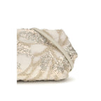 Beige Silk Shoulder Bag