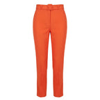 Orange Viscose Women Pants