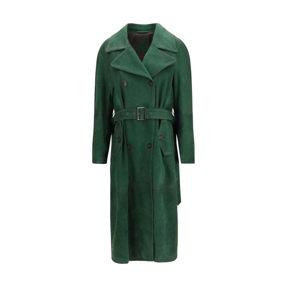 Bicolor Leather Coat