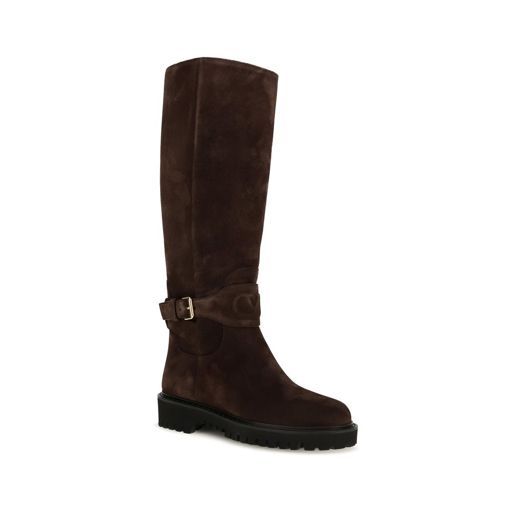 Brown Suede Leather Boots