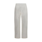 White Cotton Athletic Pants