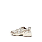Silver Fabric Athletic Sneakers