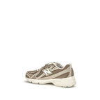 Beige Fabric Athletic Sneakers