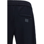 Blue Polyamide Athletic Pants