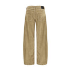 Brown Cotton Relaxed Fit Jeans