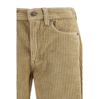 Brown Cotton Relaxed Fit Jeans