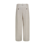 Beige Wool Oves Aries Dress Pants