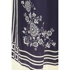 Blue Silk Casual Pants