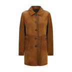 Brown Calf Leather Bos Taurus Full-Length Jacket