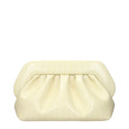 Beige Leather Clutch Bag