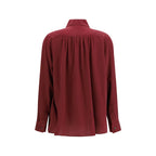 Bordeaux Silk Blouse