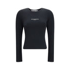 Black Cotton Long Sleeve T-Shirt