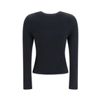 Black Cotton Long Sleeve T-Shirt