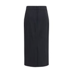 Black Wool Oves Aries Long Skirt
