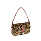 Beige Calf Leather Bos Taurus Shoulder Bag