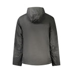 Nero Poliestere Uomo Jacket with Hood and Pockets