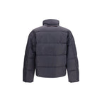 Gray Polyamide Full-Length Jacket