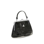 Black Calf Leather Bos Taurus Handbag