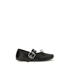 Black Calf Leather Bos Taurus Ballet Flats