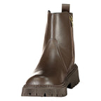 Brown Polyethylene Ankle Boots
