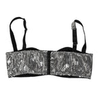 Silver Sequined Nyon Balconnet Bra Underwear