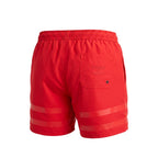 Red Polyester Men Swim Short