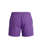 Purple Polyester Men Swim Short