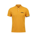 Yellow Cotton Men Polo Shirt