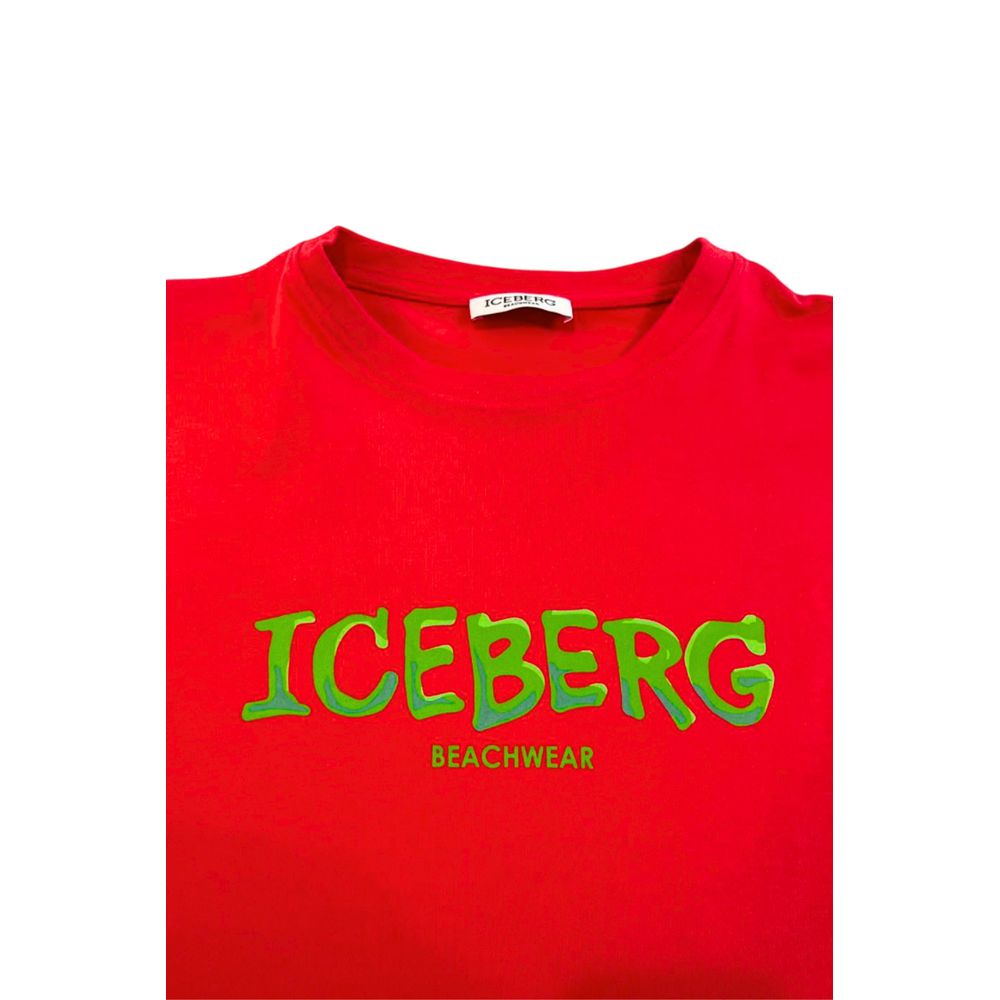 Red Cotton Men T-Shirt