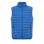 Blue Polyester Men Sleeveless Jacket