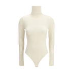 Beige Cotton Bodysuit