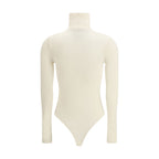 Beige Cotton Bodysuit