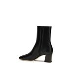 Black Calf Leather Bos Taurus Ankle Boots