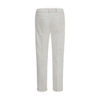 White Cotton Slim Fit Jeans
