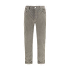 Gray Cotton Casual Pants