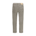 Gray Cotton Casual Pants