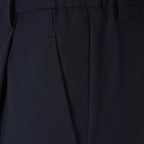 Blue Polyester Cargo Pants